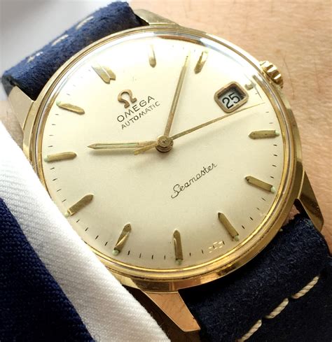 vintage 18k gold omega watches